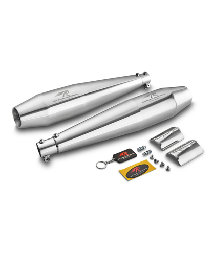 Red Rooster Performance Stellar Exhaust For Royal Enfield Interceptor 650 / GT 650 - Silver Polish