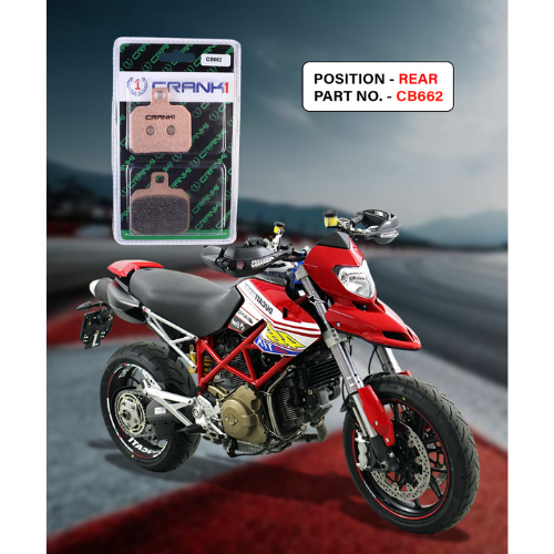 Crank1 Fully Sintered H2 Series Brake Pads for Ducati Hypermotard 821