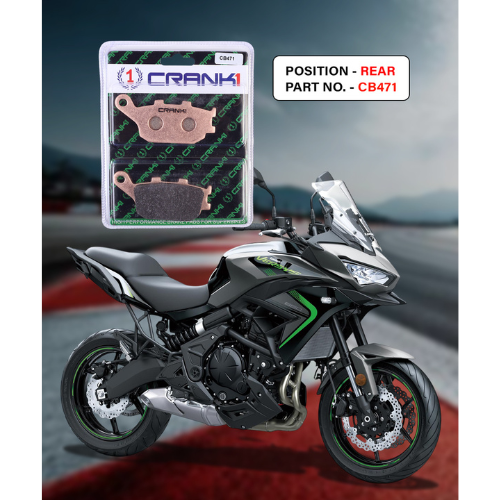 Crank1 Fully Sintered H2 Series Brake Pads for Kawasaki Versys 650