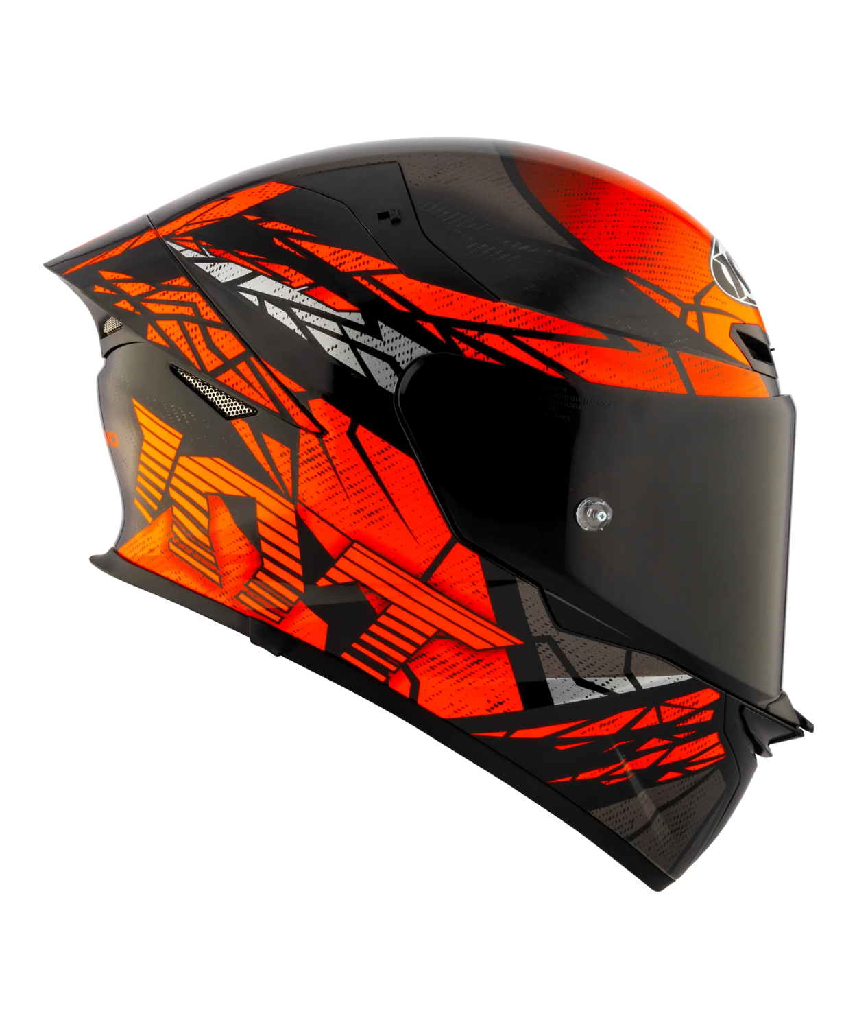 KYT TT-Revo Combustion Helmet - Gloss Black Orange