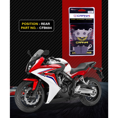 Crank1 Carbon Brake Pads for Honda CBR 650F (2014-2018)
