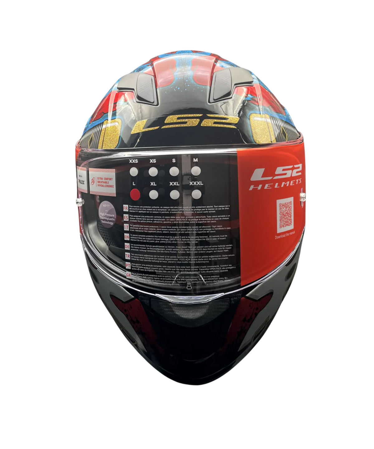 LS2 FF320 Stream Evo Ninja with D Ring Helmet - Red Blue - LS2