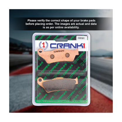 Crank1 Fully Sintered H2 Series Brake Pads for Triumph Street Scrambler 900 (2017-2020)