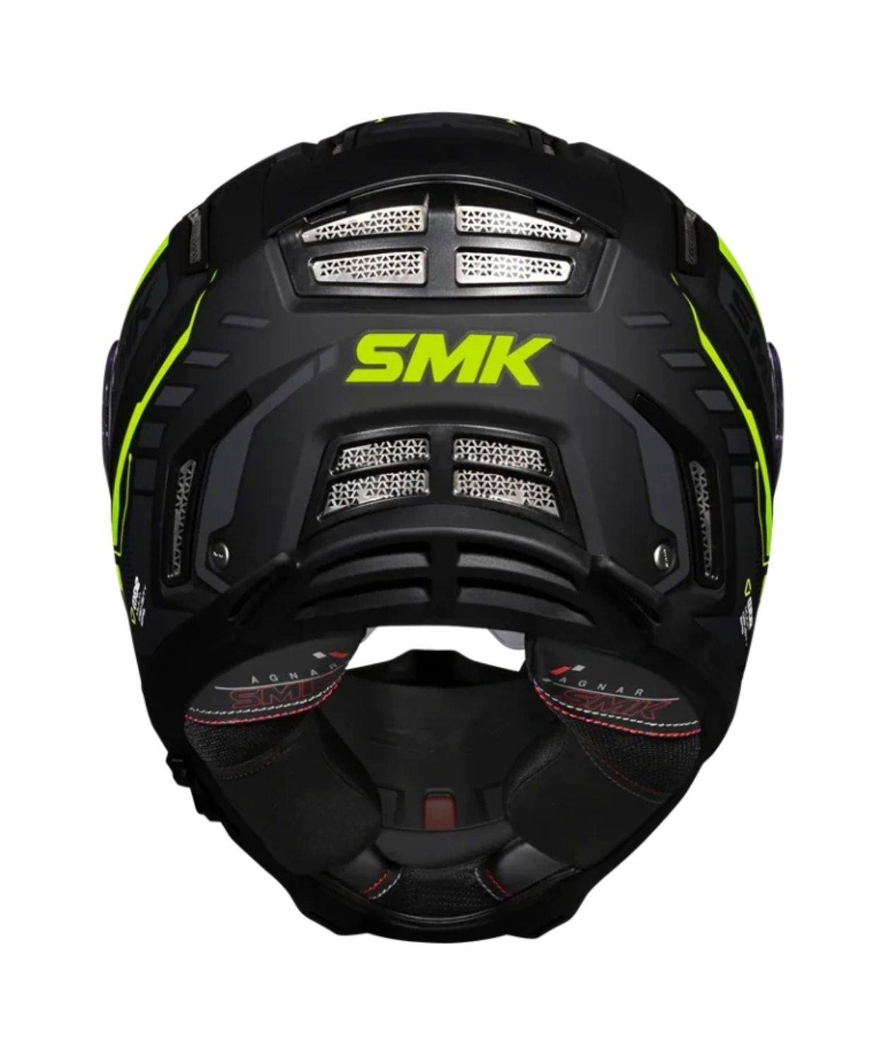 SMK Agnar Tektron GRPS MA264 Full Face Helmet - Matt Black Yellow