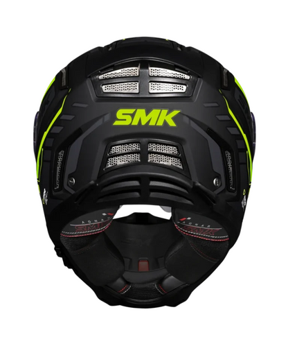 SMK Agnar Tektron GRPS MA264 Full Face Helmet - Matt Black Yellow