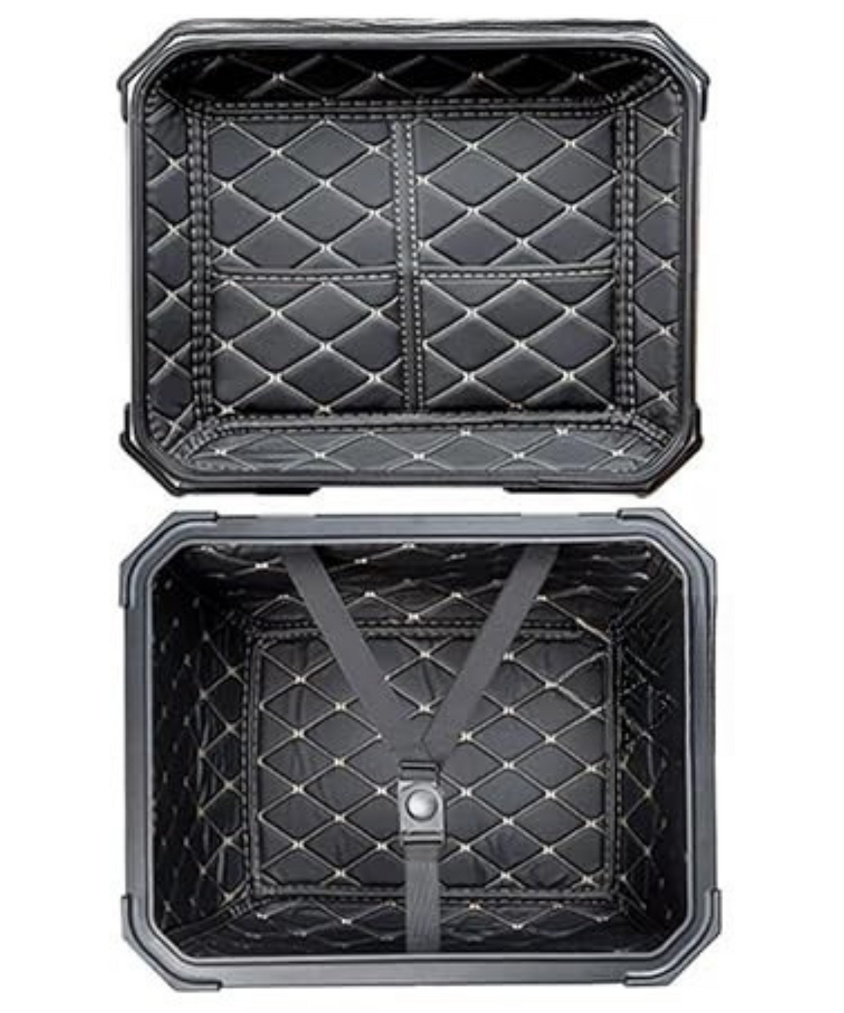 Moto Arch Plain Aluminium Top Box 45L without Backrest - Black - Moto Arch