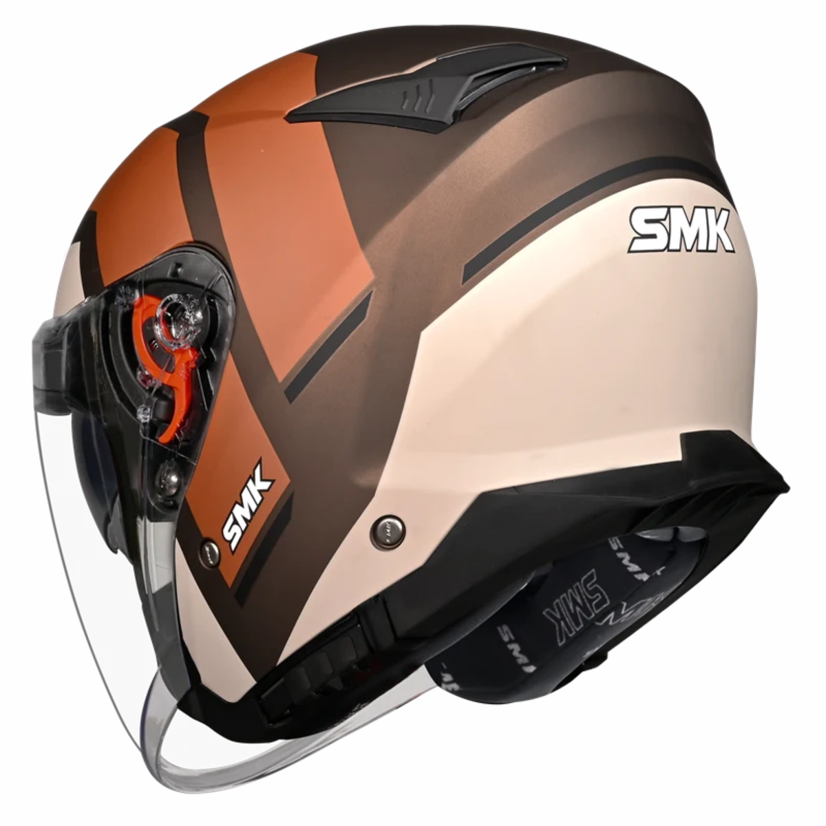 SMK GTJ Rover GRPS MA771 Half Face Helmet - Matt Brown - SMK