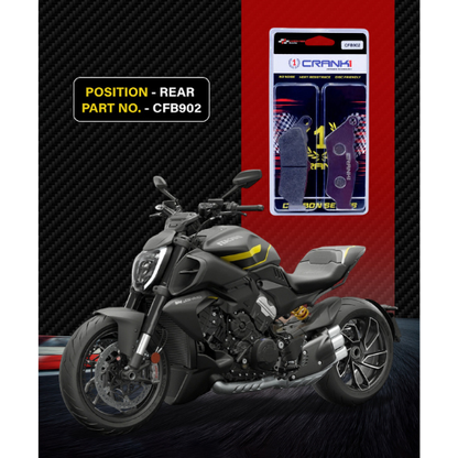 Crank1 Carbon Brake Pads for Ducati Diavel (2011-2018)