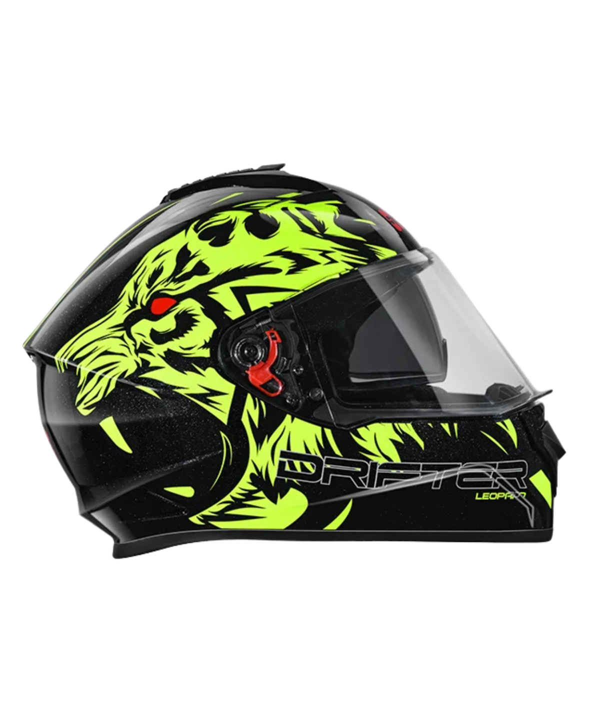 Studds Drifter D2 Leopard Decor Graphics Helmet - Gloss Black Yellow N5 - Studds