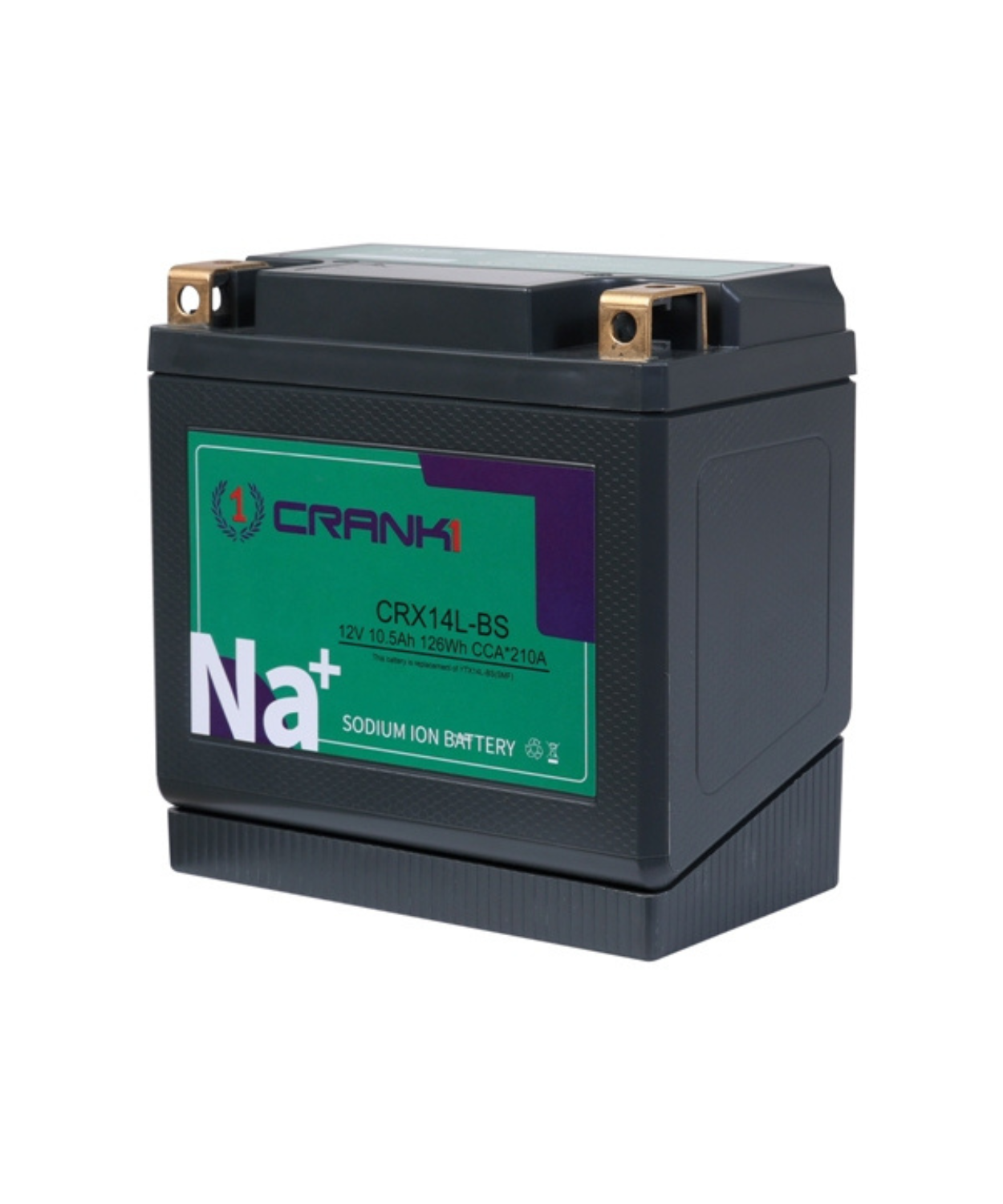 Crank1 Sodium ION Factory Activated Battery for Harley Davidson 1200 Custom - (2010-2025) - CRX14L-BS