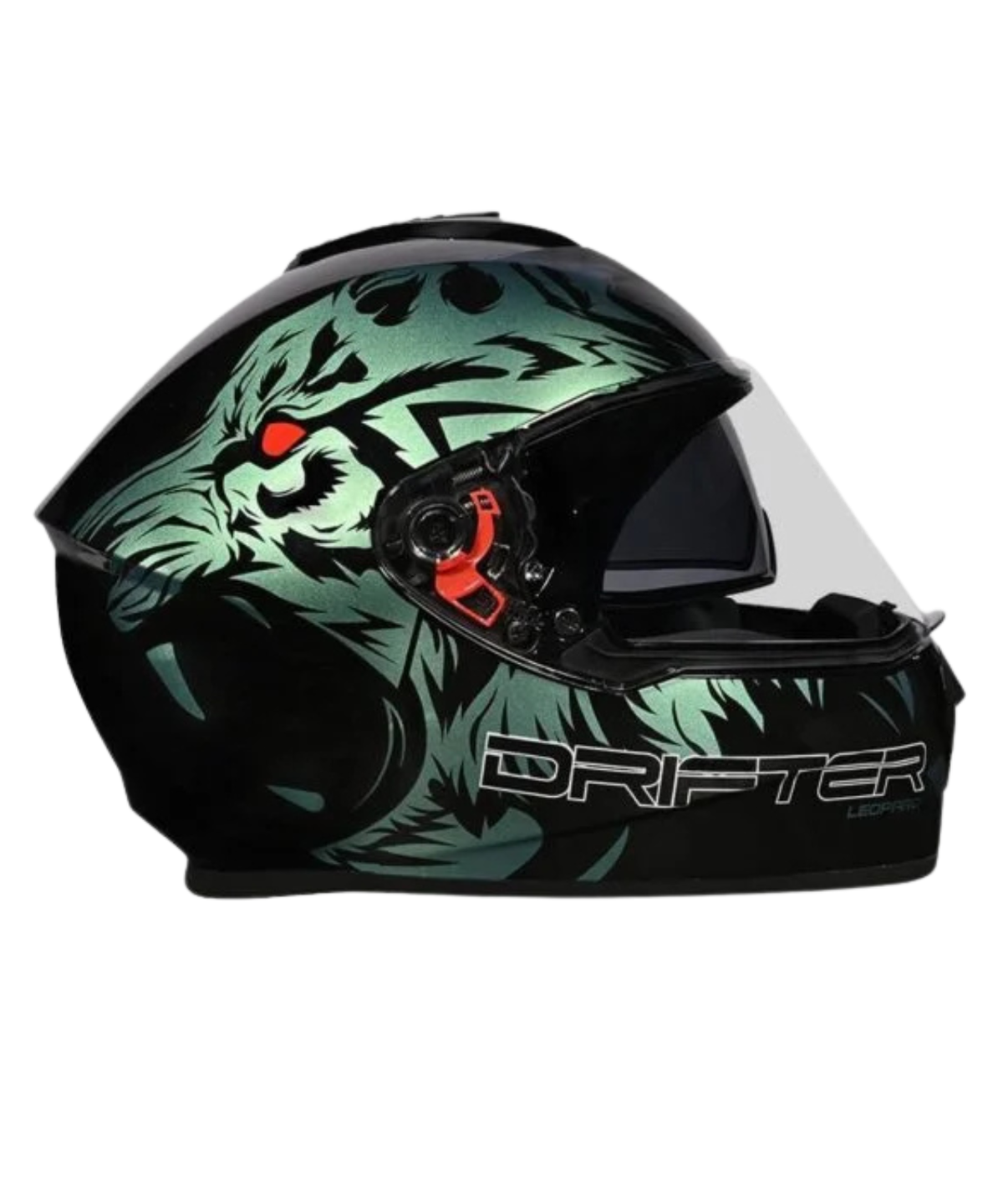 Studds Drifter D2 Leopard Chameleon Graphics Helmet - Gloss Black Blue N1 - Studds