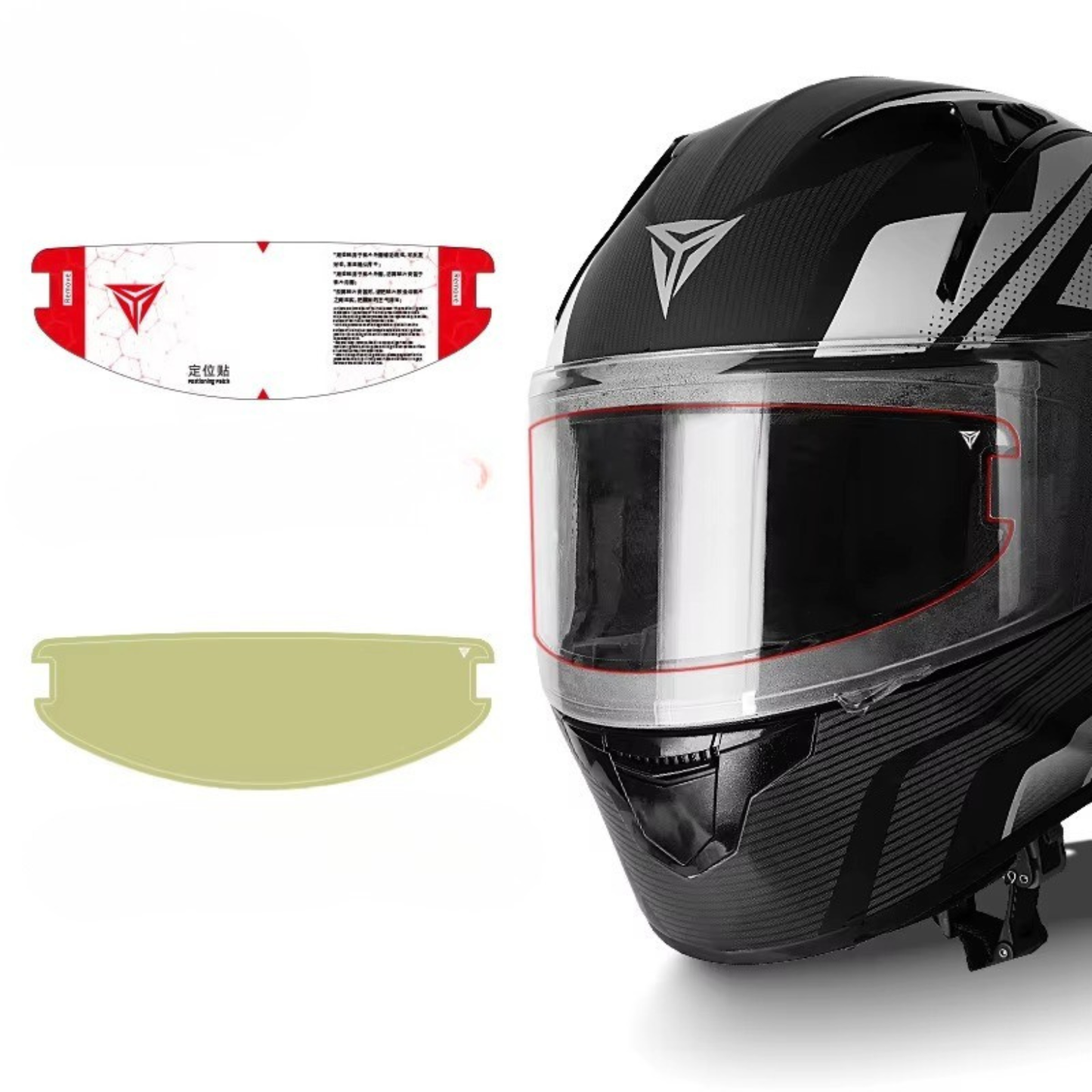 Motowolf Helmet Visor Anti-Fog P1 Sticker