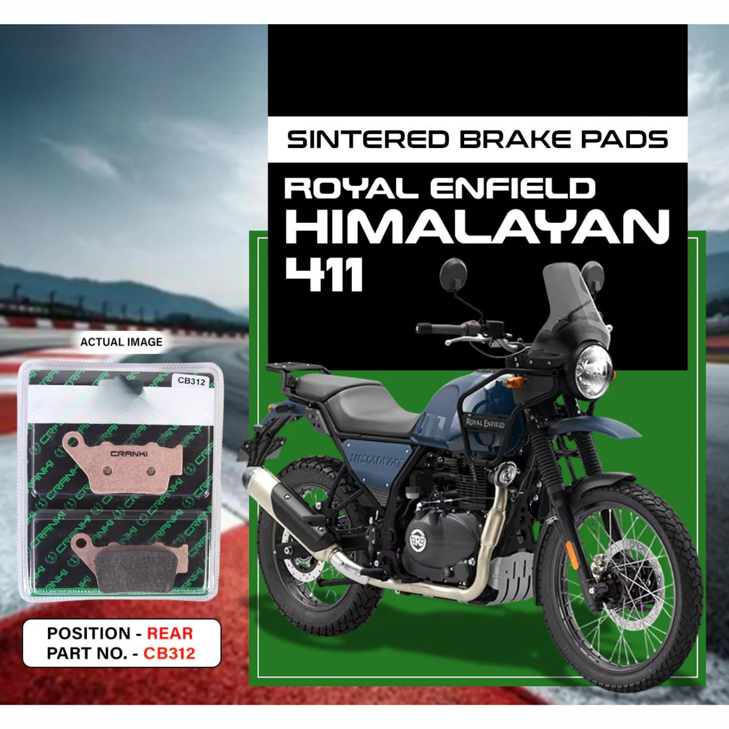 Crank1 Sintered Brake Pads for Royal Enfield Himalayan 411