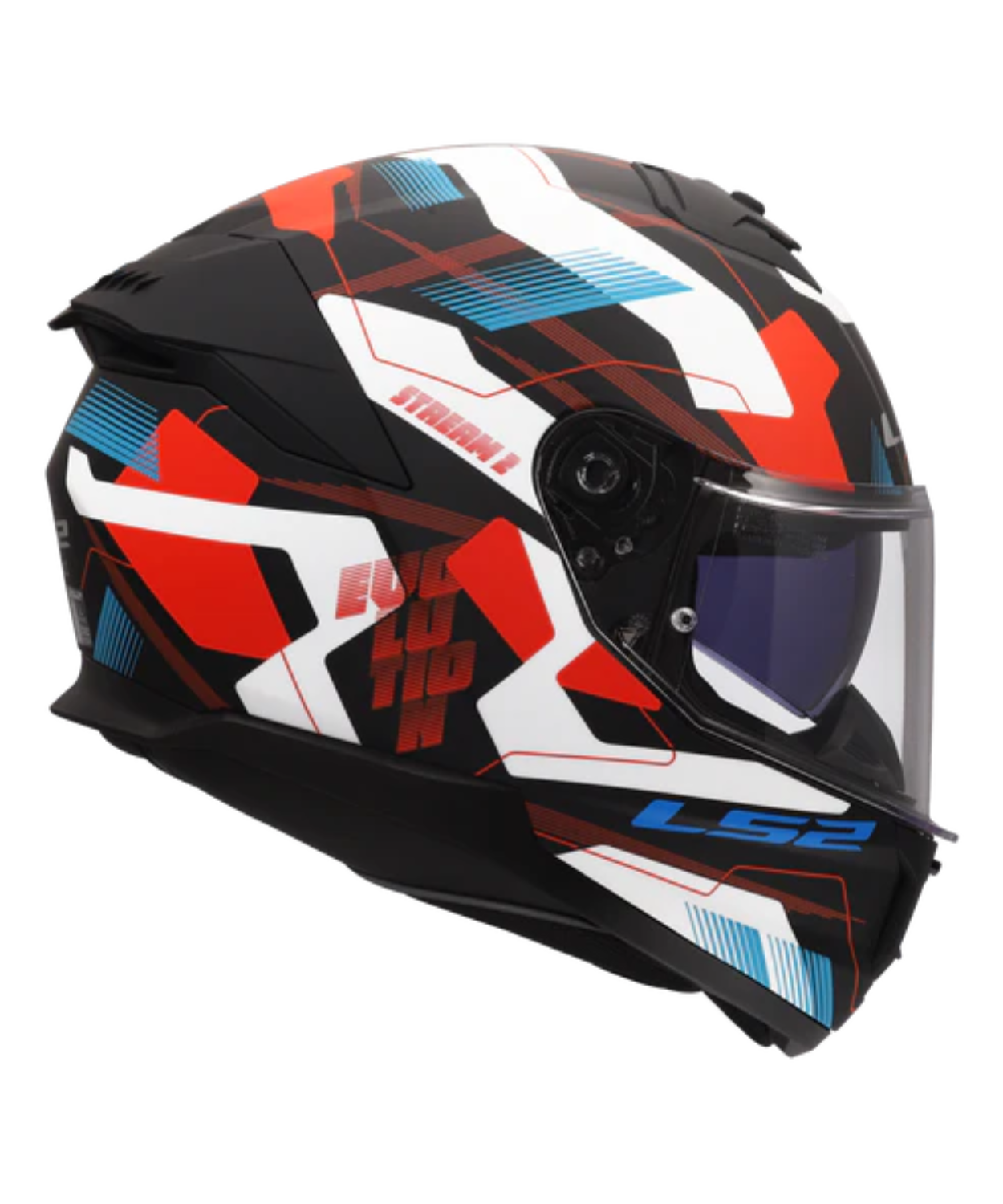 LS2 FF320 Stream II Mika 06 Helmet - Gloss White Blue Red