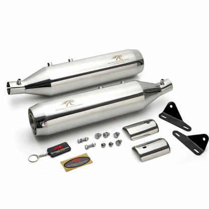 Red Rooster Performance Astral Exhaust for Royal Enfield Shotgun 650 - Silver Polish