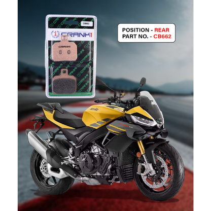 Crank1 Fully Sintered H2 Series Brake Pads for Aprilia Tuono V4 (2021 Onwards)