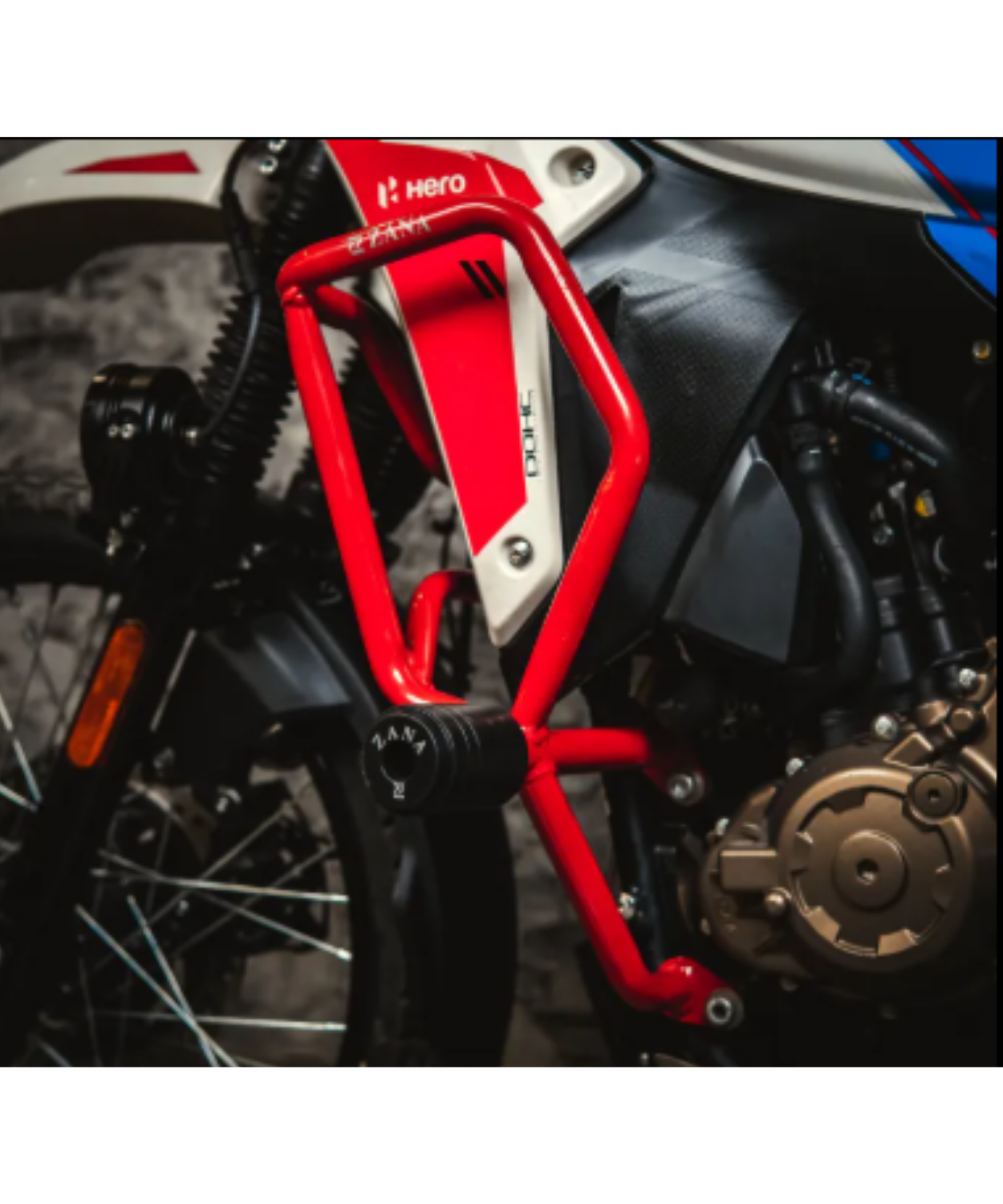 Zana Xpulse 210 Crash Guard with Slider - Red - ZI-8594