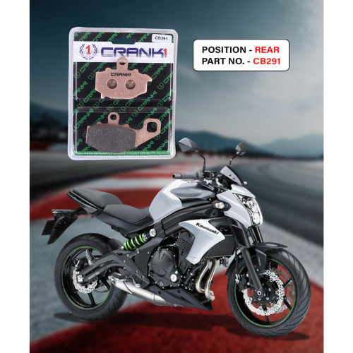 Crank1 Fully Sintered H2 Series Brake Pads for Kawasaki ER-6n