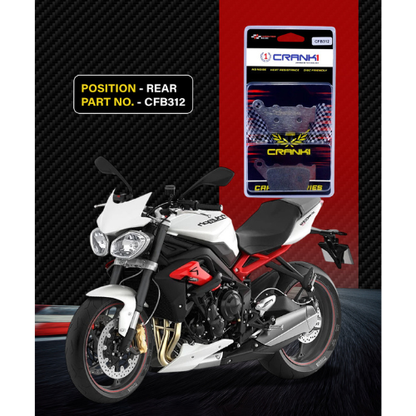 Crank1 Carbon Brake Pads for Triumph Street Triple 675 R (2014-2016)