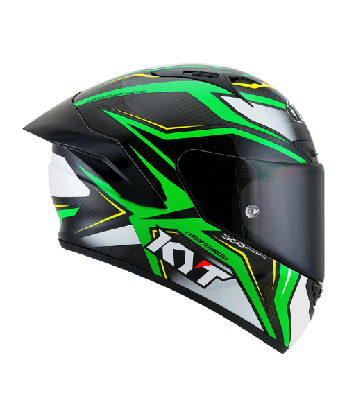 KYT NZ Race Carbon Stride Helmet - Green Fluo - KYT Helmets