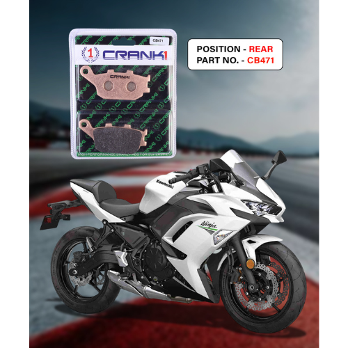 Crank1 Fully Sintered H2 Series Brake Pads for Kawasaki Ninja 650