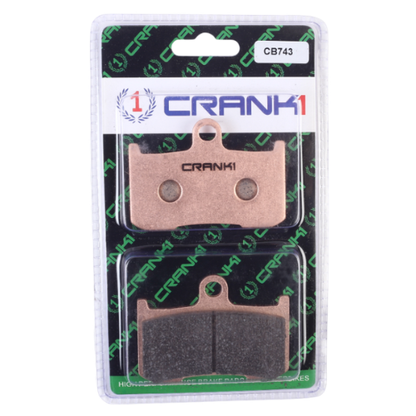 Crank1 Fully Sintered H2 Series Brake Pads for Kawasaki Z900