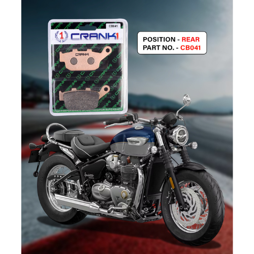 Crank1 Fully Sintered H2 Series Brake Pads for Triumph Bonneville Speedmaster 1200 (2018 onward)