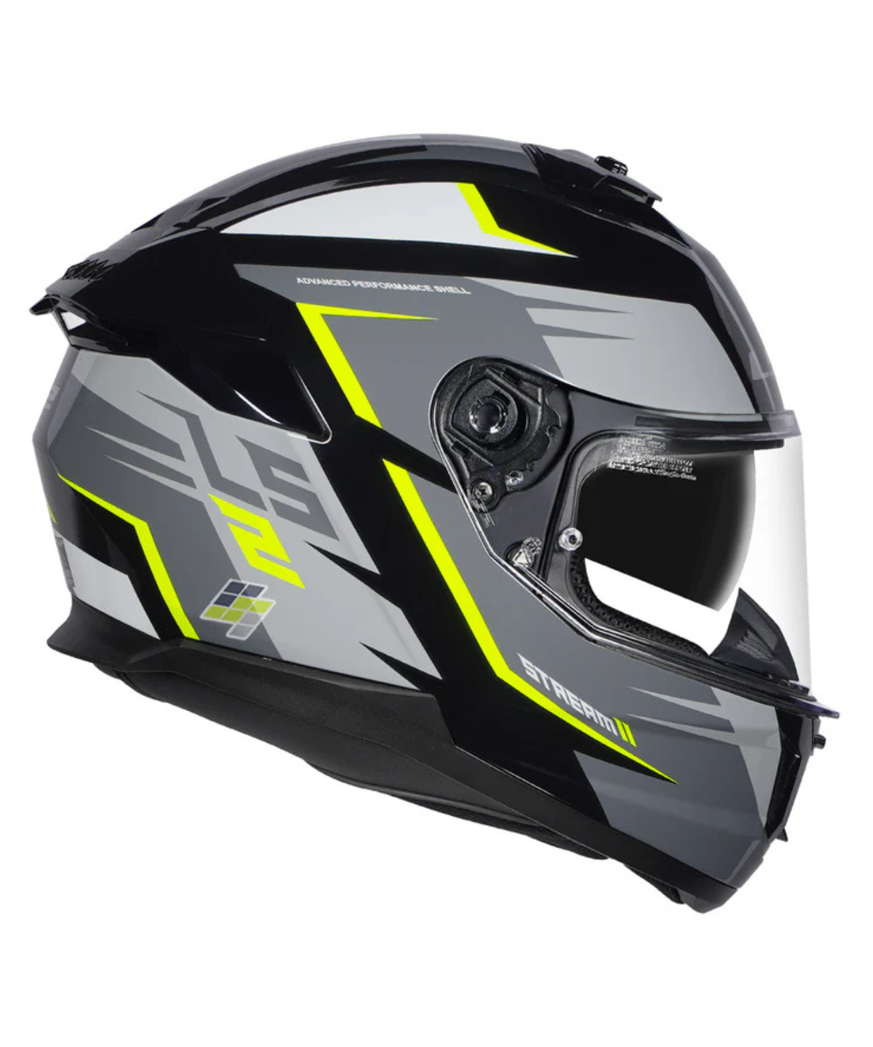 LS2 FF320 Stream II Meteor Full Face Helmet - Gloss Black Hiviz Yellow