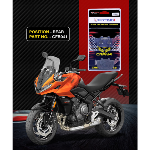 Crank1 Carbon Brake Pads for Triumph Tiger Sport 660 (2012 Onwards)