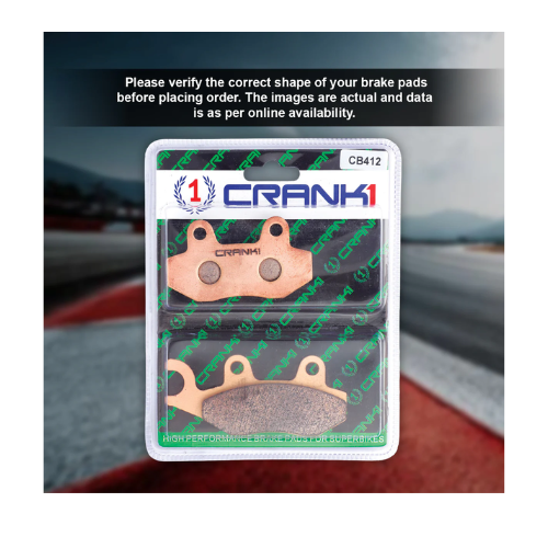 Crank1 Fully Sintered H2 Series Brake Pads for Triumph Thruxton 865 (2014-2016)