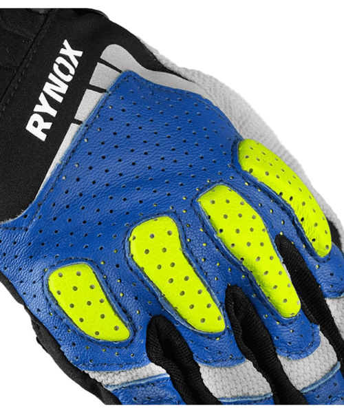 Rynox Ridge Pro Offroad Gloves - Blue Hi-Viz Green