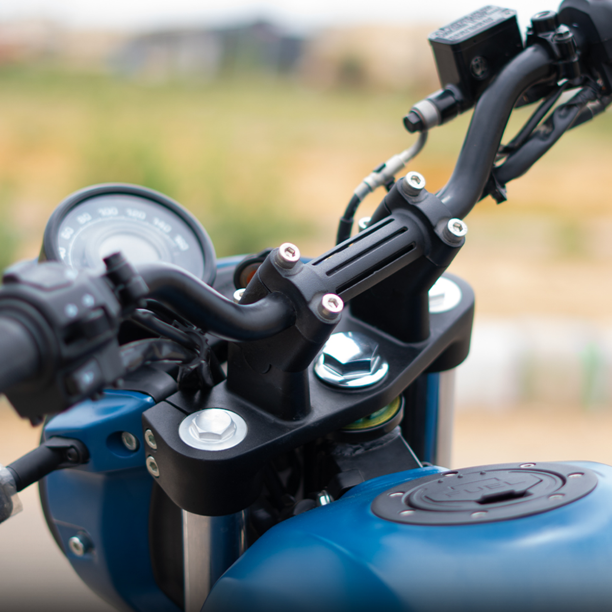 Zana Royal Enfield Himalayan / Scram 411 New Angular Aluminium Handlebar Riser - Black - ZI-8210 - Zana