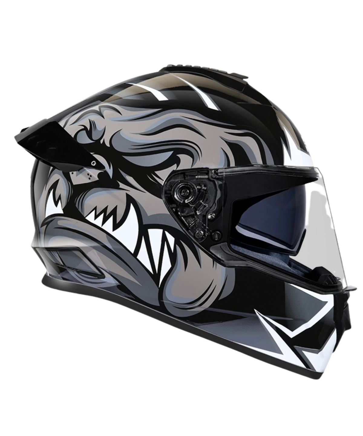 Studds Drifter D1 Decor Graphics Helmet - Gloss Black Grey N4 - Studds