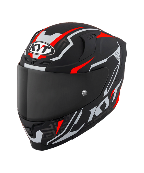 KYT Striker #02 Helmet - Matt Black Red