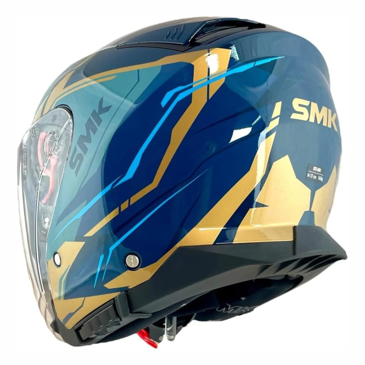 SMK GTJ Escape GRPS GL575 Half Face Helmet - Gloss Gold Blue - SMK