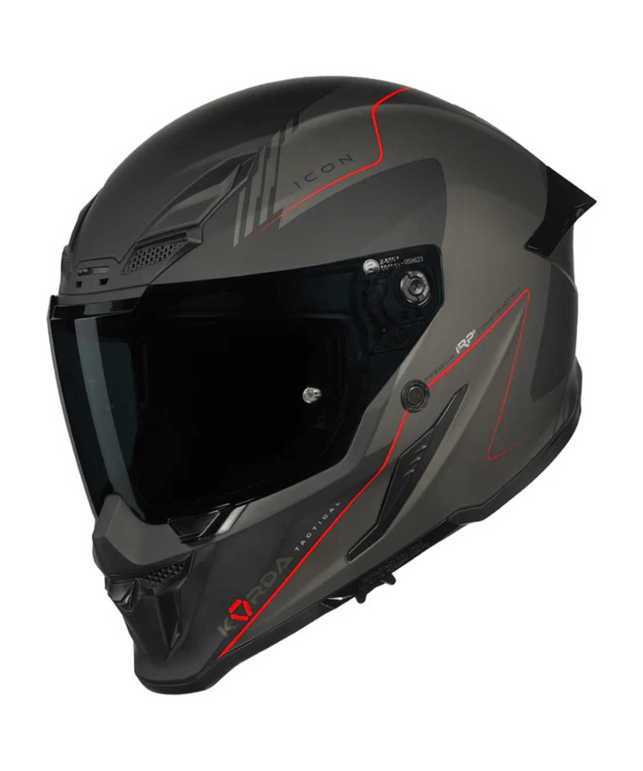 Korda Icon Nero Helmet - Matt Grey Red