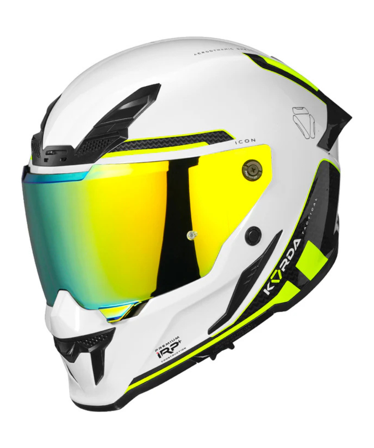 Korda Icon Tokio Helmet - Gloss White Fluorescent Yellow