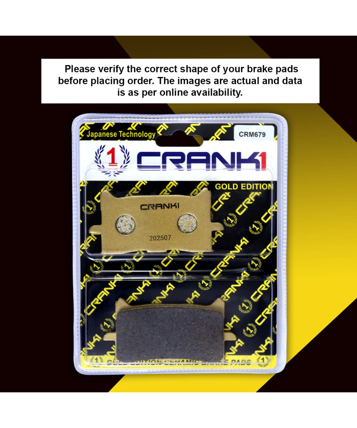 Crank1 Honda Africa Twin (2016-2019) Ceramic Brake Pads