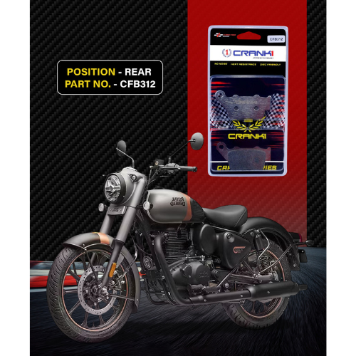 Crank1 Carbon Brake Pads for Royal Enfield Classic 500 (2016 Onwards)