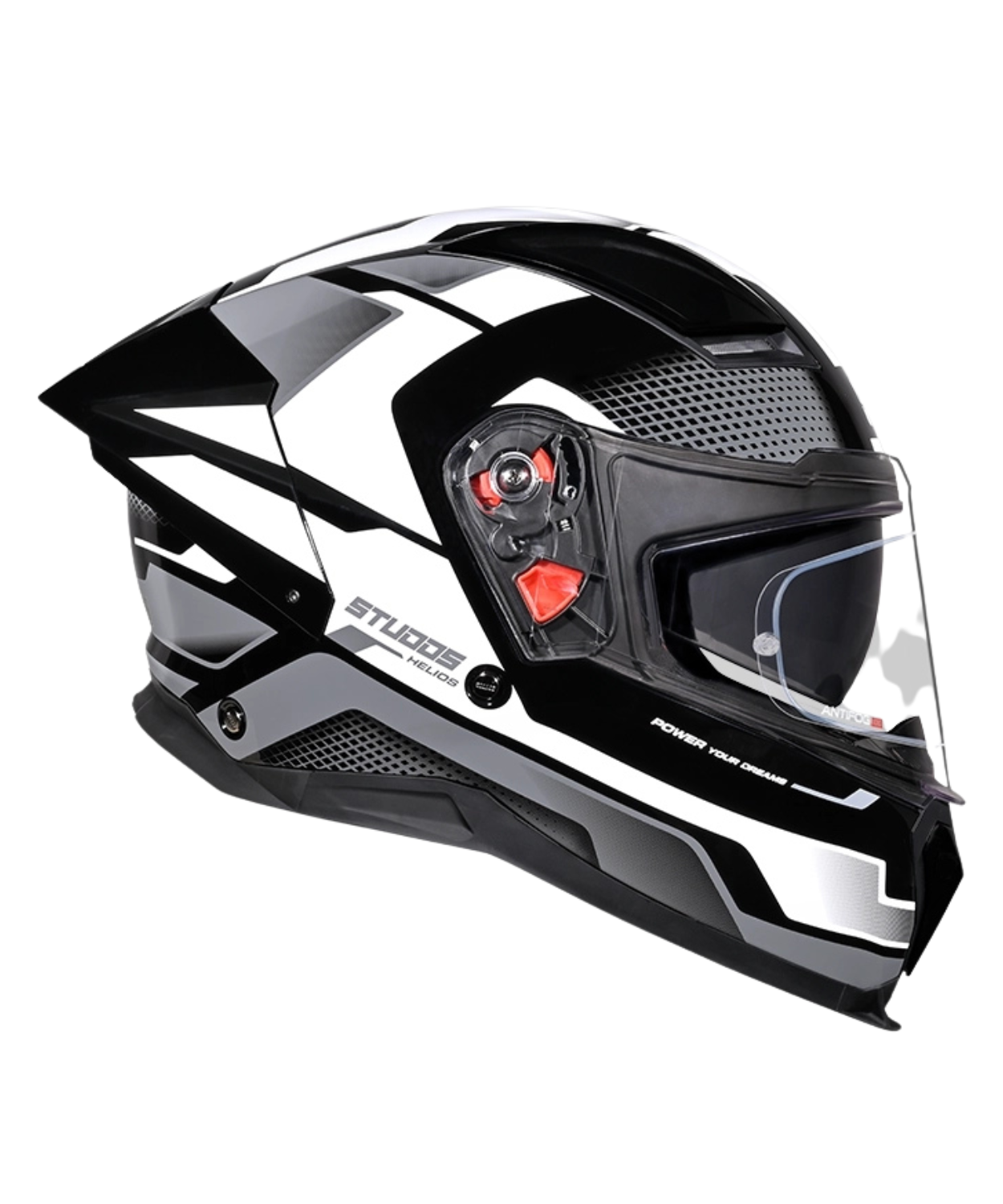 Studds Helios D1 Asphalt Decor Graphics Helmet - Gloss Black Grey N4