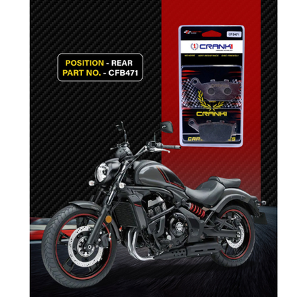 Crank1 Carbon Brake Pads for Kawasaki Vulcan S