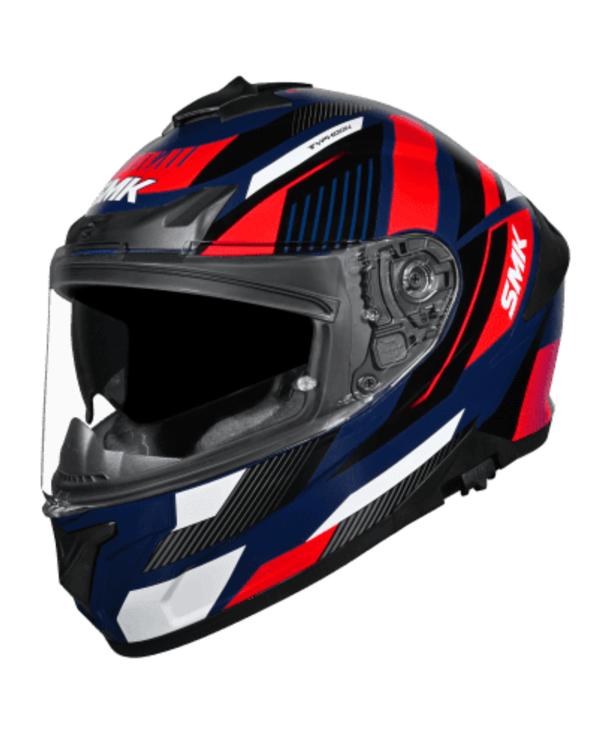 SMK Typhoon Sparko GRPS GL531 Full Face Helmet - Gloss Blue Red Black - SMK