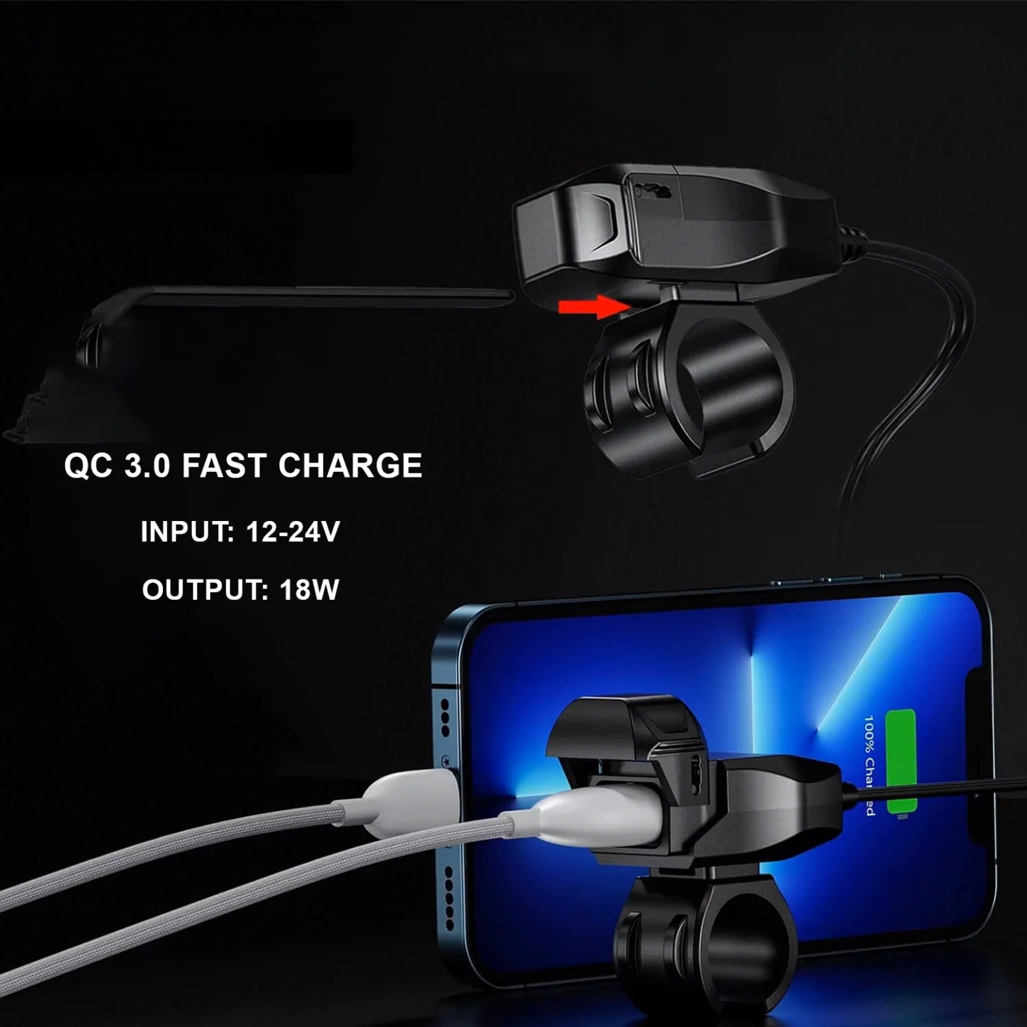 BOBO CG1-C Motorcycle Charger Port