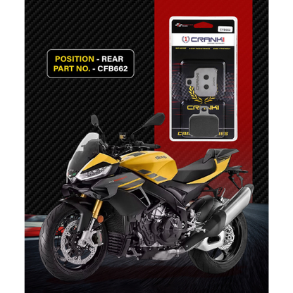 Crank1 Carbon Brake Pads for Aprilia Tuono V4 (2021 Onwards)
