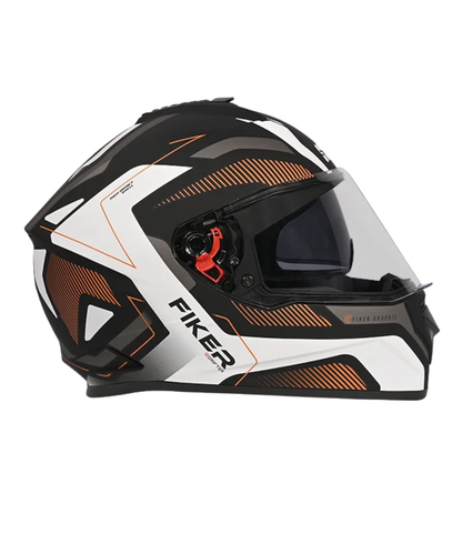Studds Drifter D5 Fiker Decor Graphics Helmet - Matt Black Brown N11