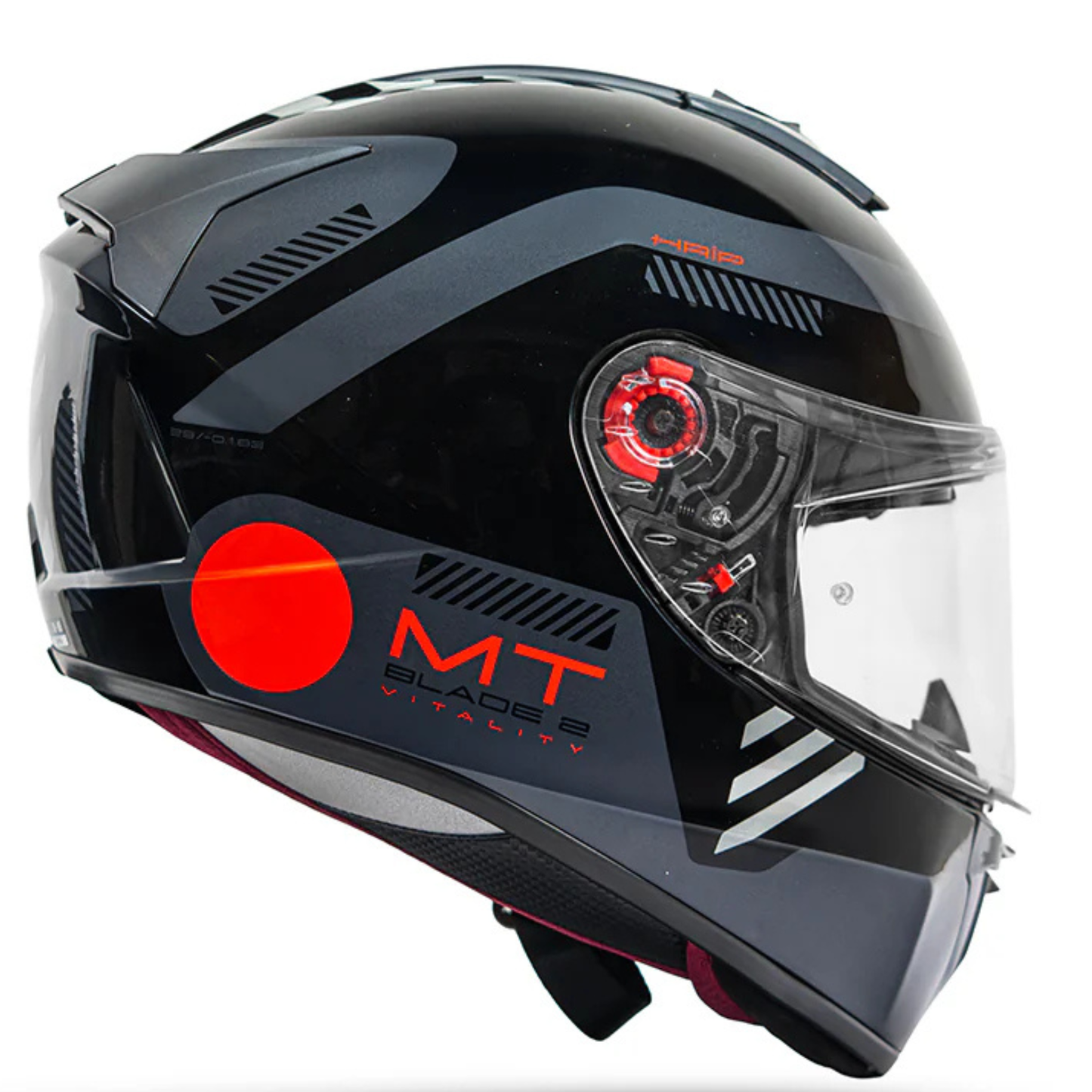MT Blade 2 SV Vitality B5 Helmet - Gloss Black Grey Red