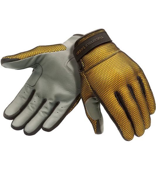 Tucano Urbano Eden Mesh Riding Gloves - Black Yellow