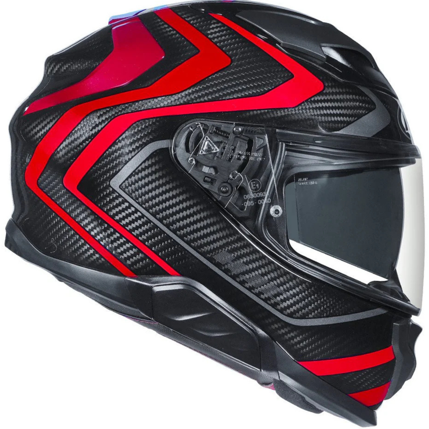 HJC F71 (F7X) Nevio Carbon Fiber MC1 Helmet (ECE 22.06) - Black Red
