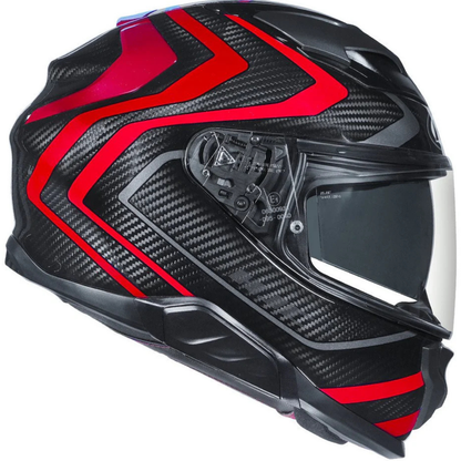 HJC F71 (F7X) Nevio Carbon Fiber MC1 Helmet (ECE 22.06) - Black Red