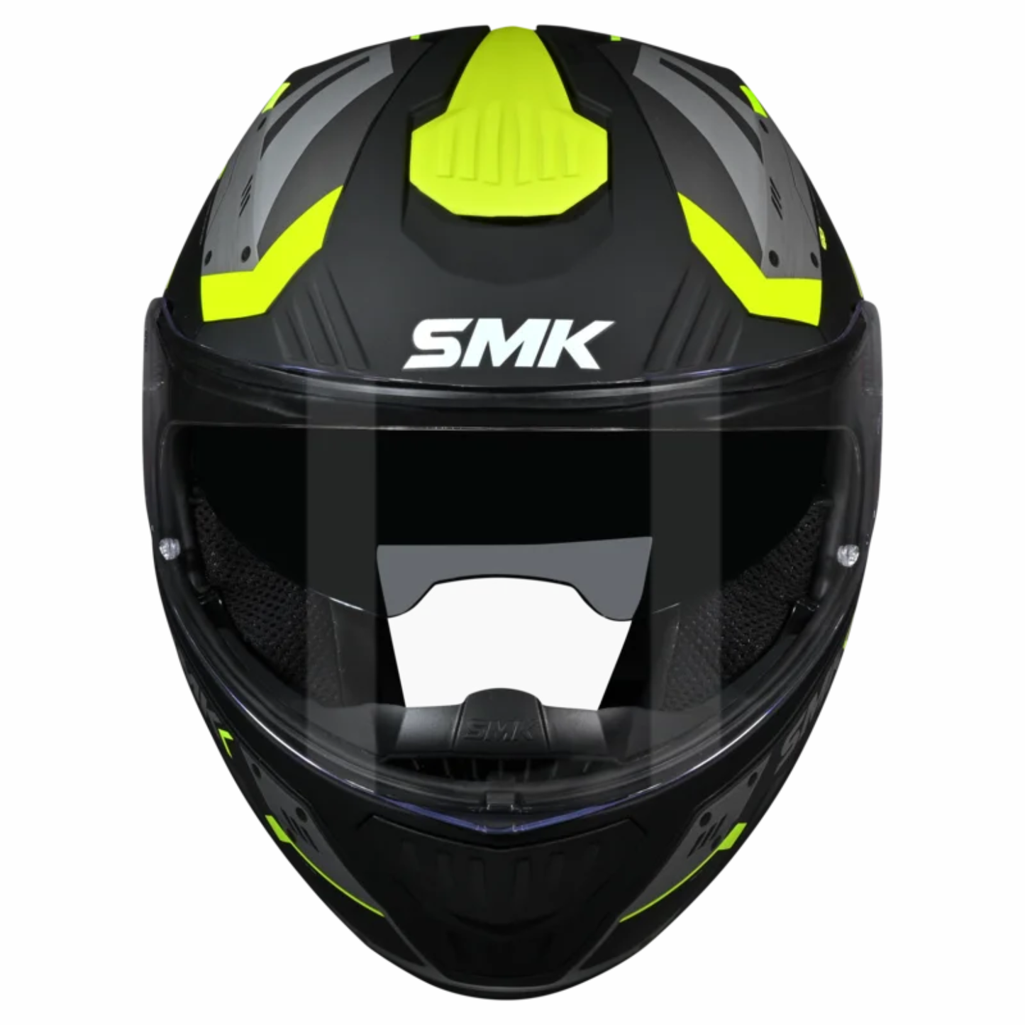 SMK Gullwing Tekker GL264 Black Grey Yellow Gloss Helmet